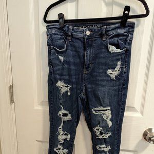 American Eagle High rise distressed Jegging